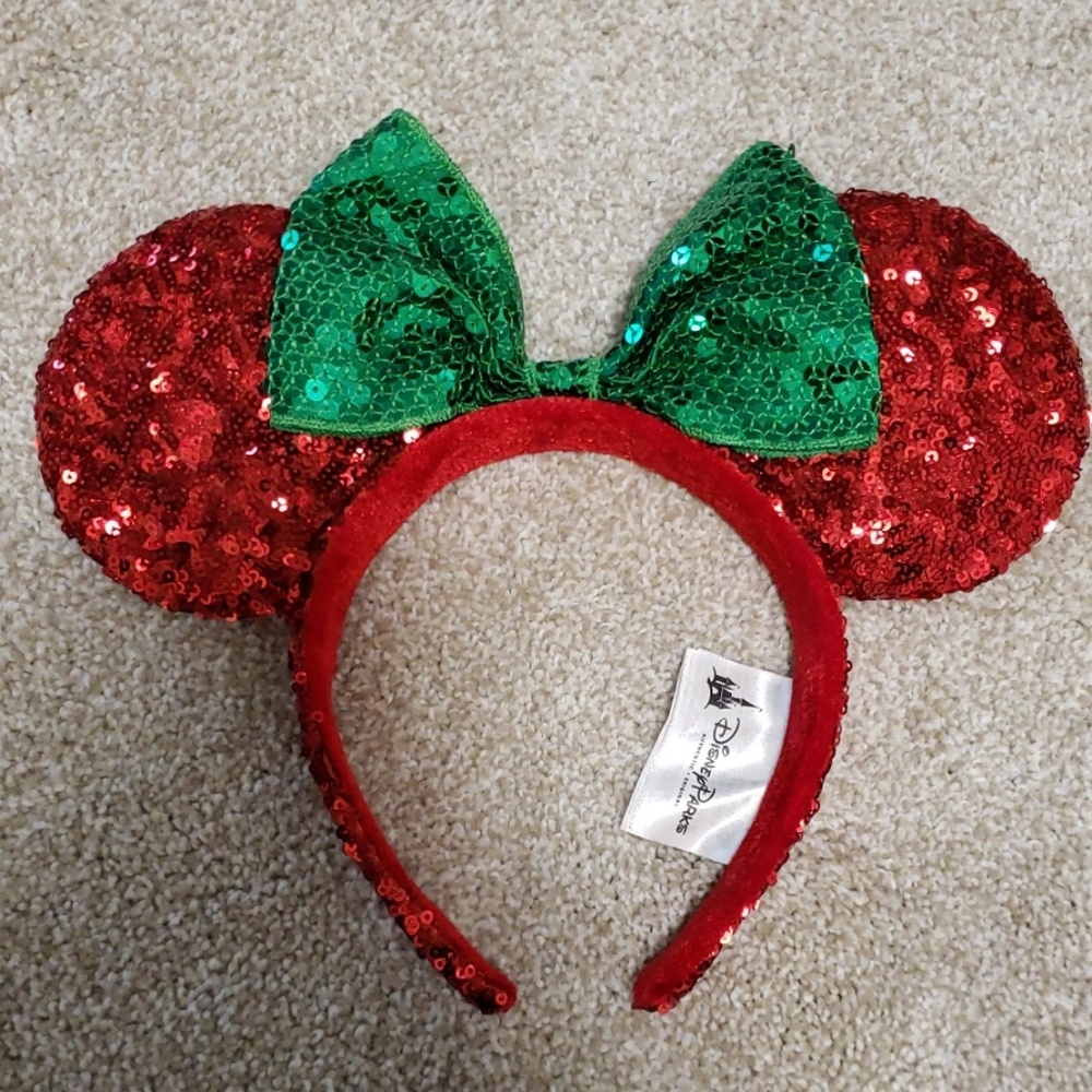 Christmas mickey mouse ears